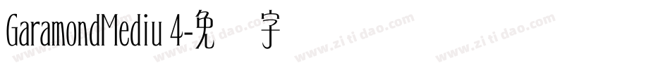 GaramondMediu 4字体转换